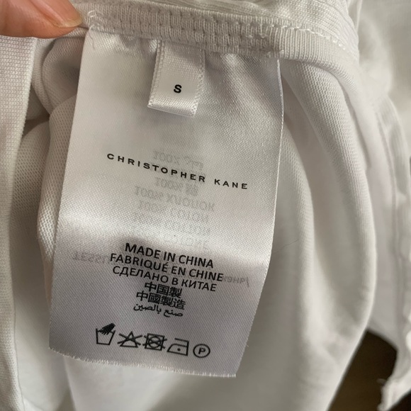 CHRISTOPHER KANE Crystal-embellished Cotton Jersey White SIZE S - Picture 9 of 11